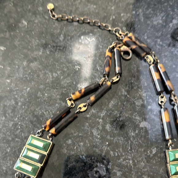 Tortoise shell plastic chain necklace - Picture 2 of 3